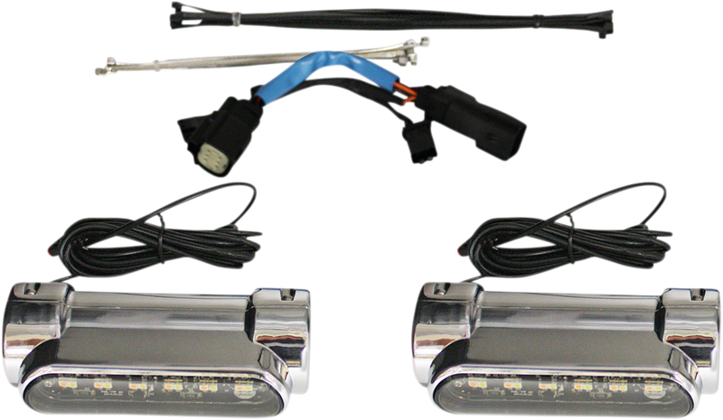 CUSTOM DYNAMICS Amber/White Engine Guard Light