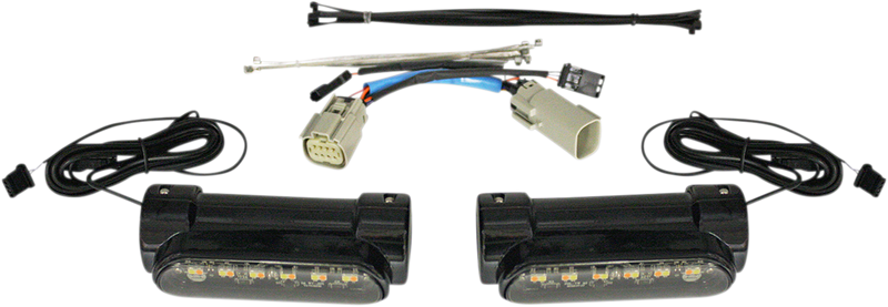 CUSTOM DYNAMICS Amber/White Engine Guard Light - Tri Glide