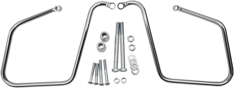DRAG SPECIALTIES Chrome Saddlebag Support Brackets - FXD '08-'17
