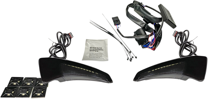 CUSTOM DYNAMICS Sequential Tour Pak Seat Back Rest LED Lights - Black/Smoke - FLH