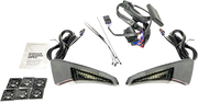 CUSTOM DYNAMICS Sequential Tour Pak Seat Back Rest LED Lights - Chrome/Smoke - FLH