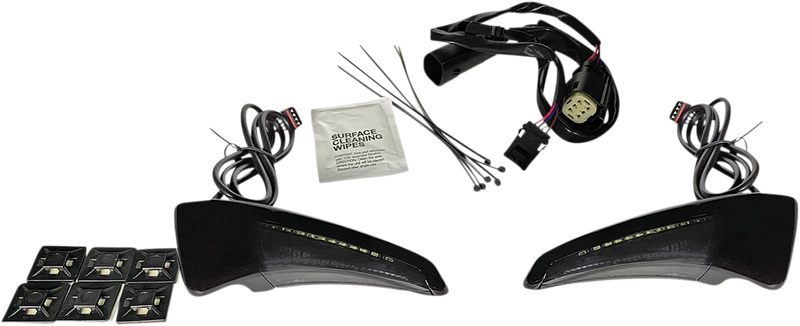 CUSTOM DYNAMICS Sequential Tour Pak Seat Back Rest LED Lights - Black/Smoke - CVO