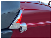 CUSTOM DYNAMICS Sequential Tour Pak Seat Back Rest LED Lights - Chrome/Red - FLH