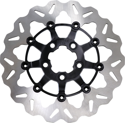 GBRAKES Rear Wave? Rotor - Black Carrier DF681CW-C