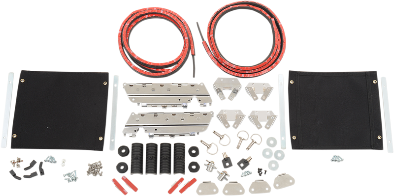 DRAG SPECIALTIES Replacement Saddlebag Hardware with Tether -  FL '93-'13