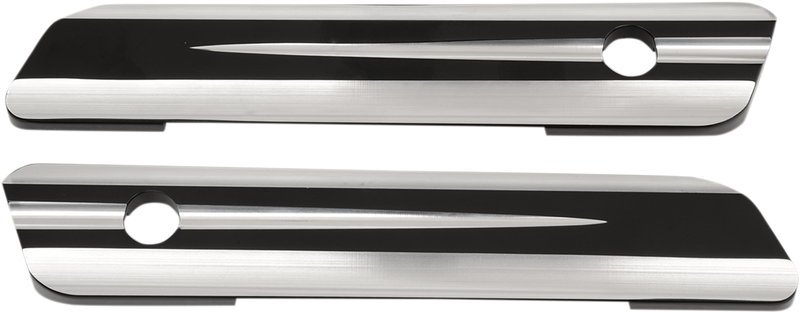 DRAG SPECIALTIES Black Saddlebag Hinge Covers - FL '14-'24