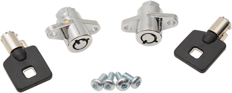 DRAG SPECIALTIES Replacement Hard Saddlebag Lock Kit - Chrome
