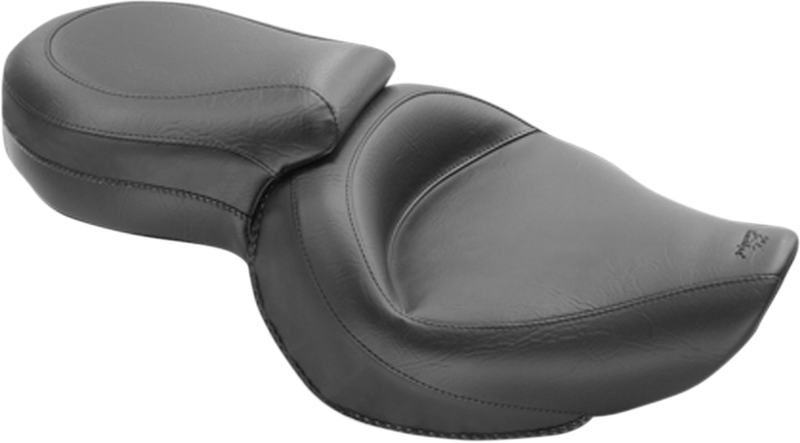 MUSTANG Wide Touring One-Piece 2-Up Vintage Style Seat - Black - Sportster '04-'21 with 4.5 Gallon Tank