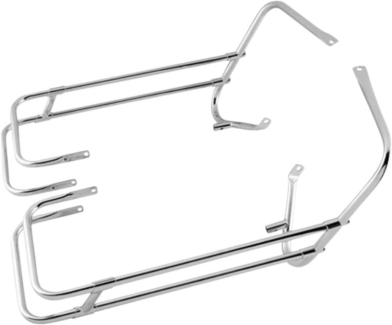 DRAG SPECIALTIES Chrome Saddlebag Guard Side Rail Kit - FL '97-'08