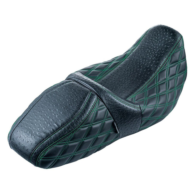 Advanblack RAPTOR SEAT WITH DIAMOND STITCHING & OSTRICH LEATHER FOR '09-'23 HARLEY TOURING