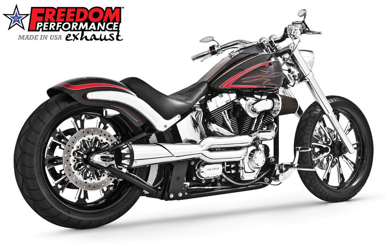 FREEDOM EXHAUST - SOFTAIL 2-INTO-1 "HIGH" AMERICAN OUTLAW