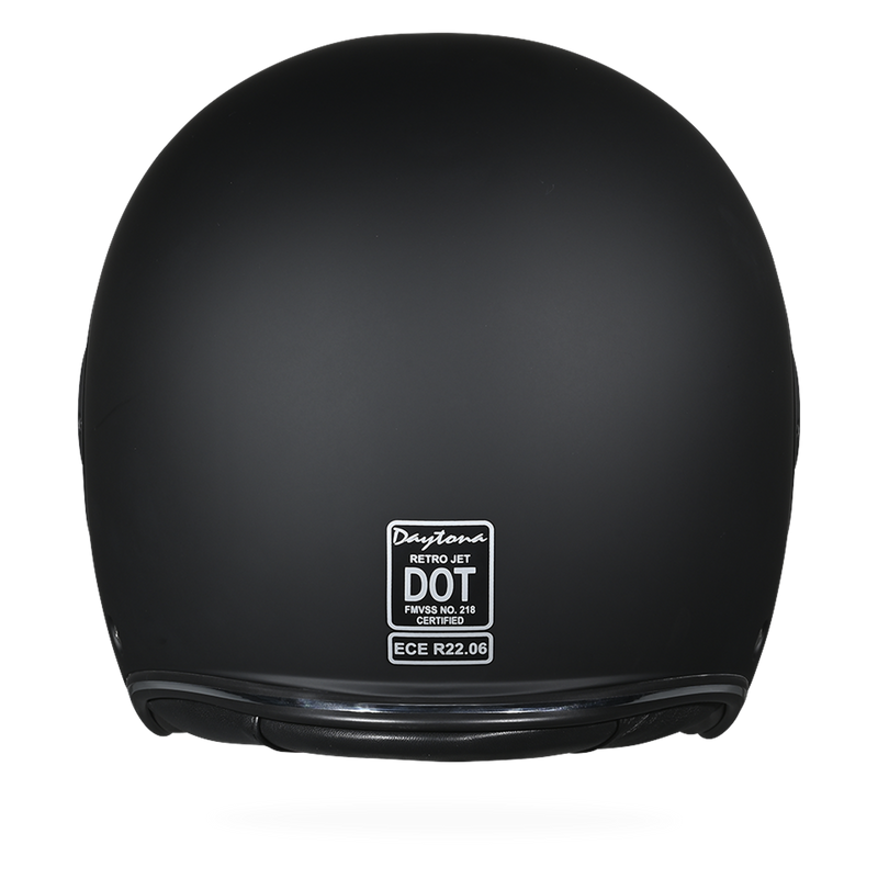 D.O.T. & ECE Daytona Retro Jet- Dull Black