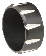 BASSANI XHAUST 4" Optional B1-Syle Quick-Change End Caps - Straight-Cut/Fluted - Black