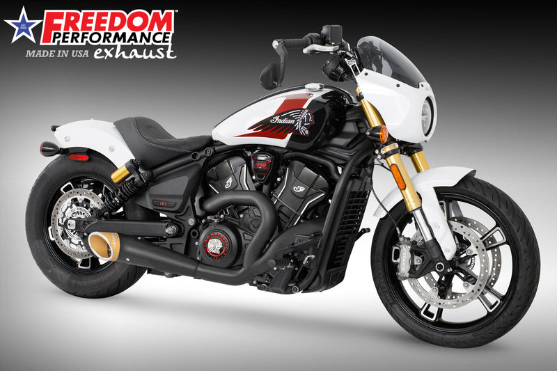 INDIAN SCOUT 2025-PRESENT 101-CLASSIC-SUPER-SPORT-BOBBER 4.5" 2 INTO 1 TURN-OUT BUNDLE