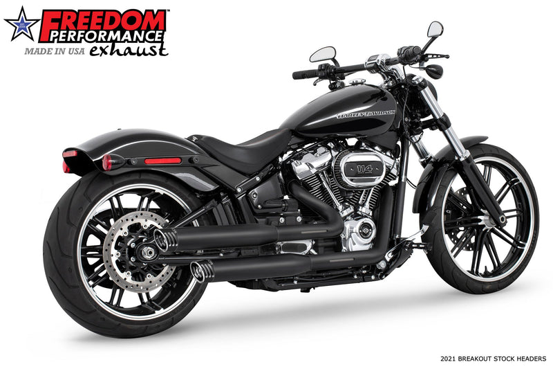 FREEDOM EXHAUST -  SOFTAIL/M8 WIDE TIRE STANDARD, LOW RIDER, SLIM, FAT BOY, BREAKOUT & STREET BOB 3.25" SLIP-ONS