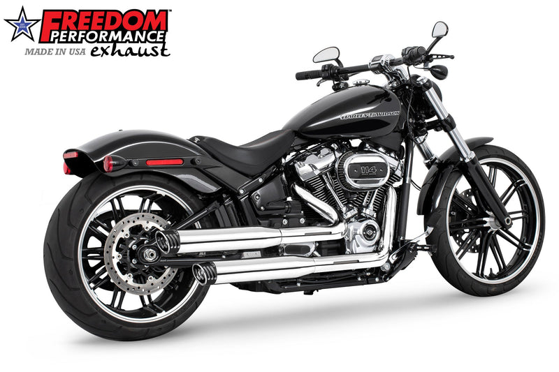 FREEDOM EXHAUST -  SOFTAIL/M8 WIDE TIRE STANDARD, LOW RIDER, SLIM, FAT BOY, BREAKOUT & STREET BOB 3.25" SLIP-ONS