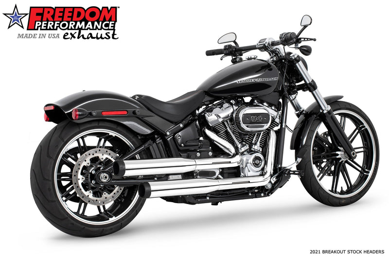 FREEDOM EXHAUST -  SOFTAIL/M8 WIDE TIRE STANDARD, LOW RIDER, SLIM, FAT BOY, BREAKOUT & STREET BOB 3.25" SLIP-ONS