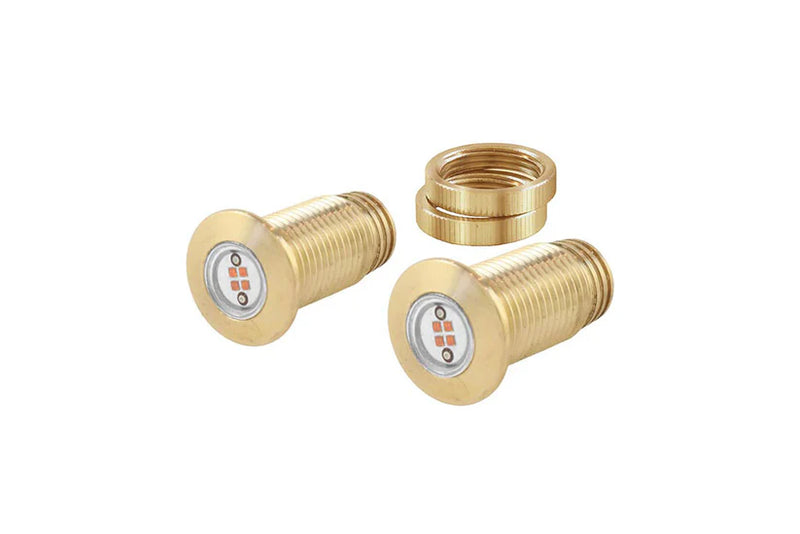 PAUL YAFFE BAGGER NATION Lightning Bolts Laser Bright LED - Red - Brass