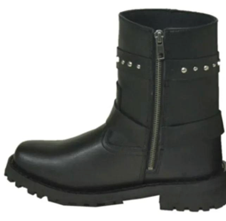 Ironlily - Ladies Motorcycle Biker Leather Boots