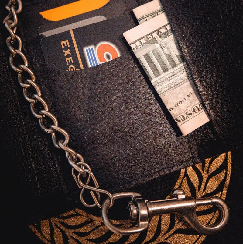Stylish Black Biker Chain Wallet