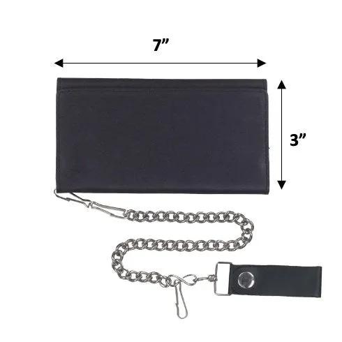 Black Trifold Leather Wallet