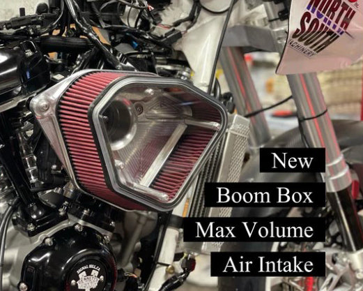 ALLOY ART  "BOOM BOX" MAX VOLUME M8 AIR CLEANER KIT (ALUMINUM BACKPLATE)