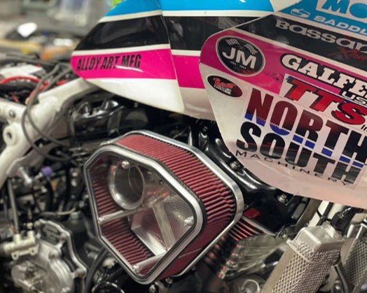 ALLOY ART  "BOOM BOX" MAX VOLUME M8 AIR CLEANER KIT (ALUMINUM BACKPLATE)