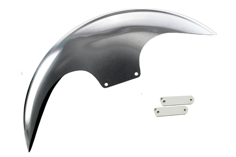 PAUL YAFFE BAGGER NATION Cafe Front Fender - OEM Wheel - With Satin Adaptors - M8 Softail
