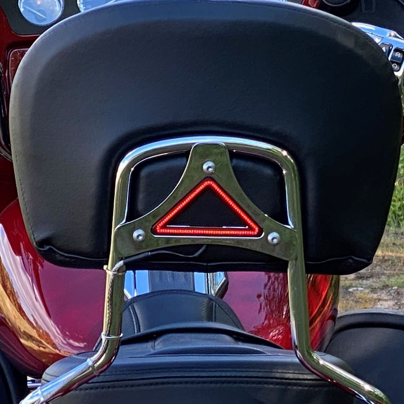 CUSTOM DYNAMICS Dual Intensity Run & Brake Backrest LED Light - Chrome