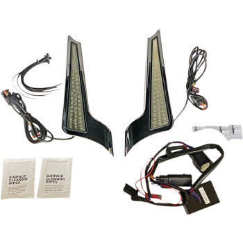 CUSTOM DYNAMICS Dual Color Fascia LED Panel Lights - Chrome - Smoke Lens