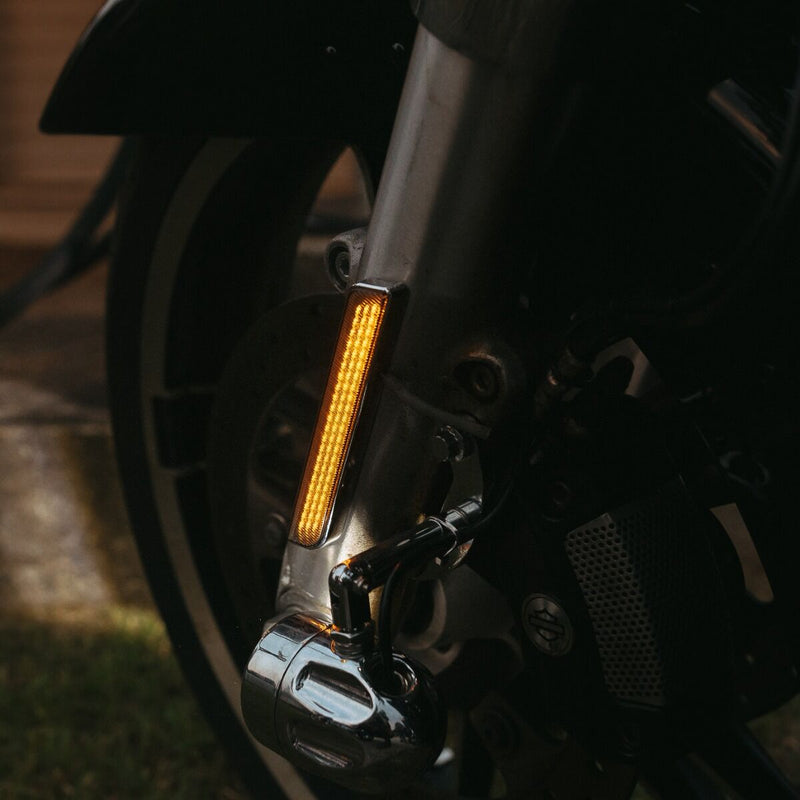 CUSTOM DYNAMICS LED Front Fork Lightz™ - Amber - Black