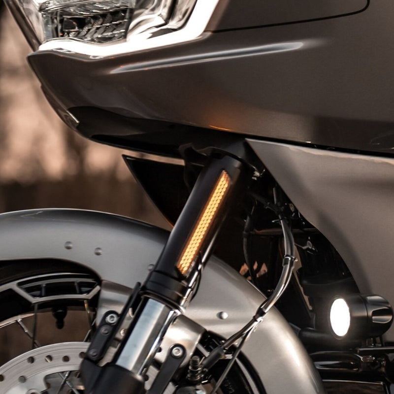 CUSTOM DYNAMICS LED Front Fork Lightz™ - Amber - Black