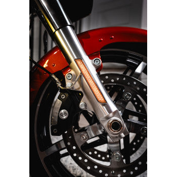 CUSTOM DYNAMICS LED Front Fork Lightz™ - Amber - Chrome