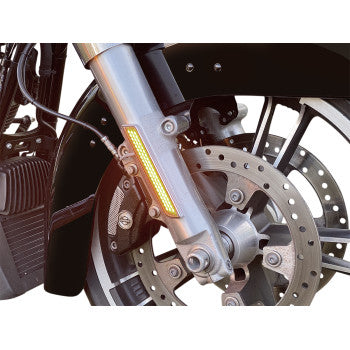 CUSTOM DYNAMICS LED Front Fork Lightz™ - Smoke - Chrome