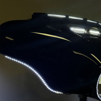 CUSTOM DYNAMICS Dual Color LED Fairing Strips - Amber/White