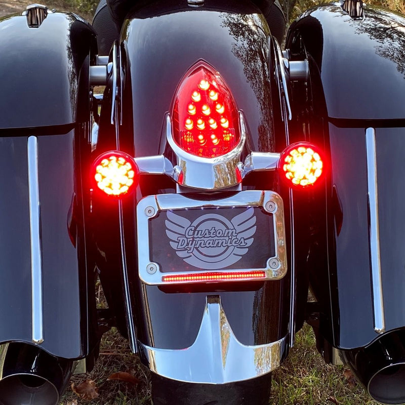 CUSTOM DYNAMICS LED License Plate Frame - Indian - Chrome