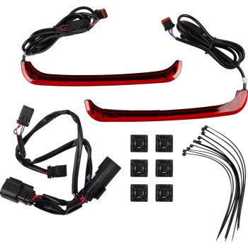 CUSTOM DYNAMICS LED Sequential Low-Profile BAGZ™ Accent Lights - Red Lens - '14-'23