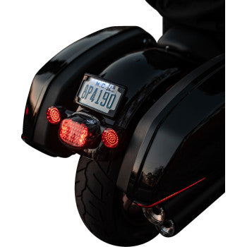 CUSTOM DYNAMICS LED Saddlebag Lights - Gloss Black - Red Lens