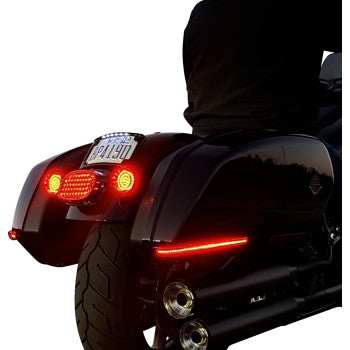 CUSTOM DYNAMICS LED Saddlebag Lights - Gloss Black - Red Lens