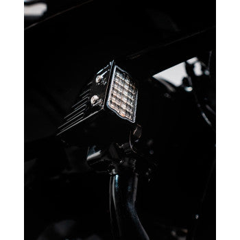 CUSTOM DYNAMICS Performance LED Front Turn Signals - Gloss Black - White/Amber