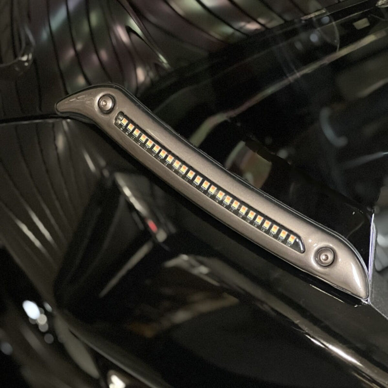 CUSTOM DYNAMICS LED Windshield Trim - Dark Bronze - White/Amber