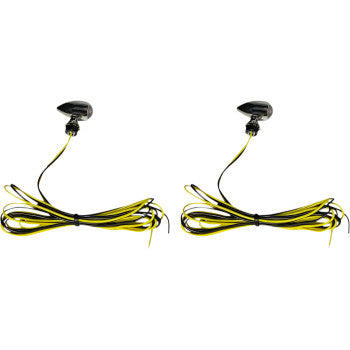 CUSTOM DYNAMICS Micro Bullet LED Turn Signals - Amber - Chrome