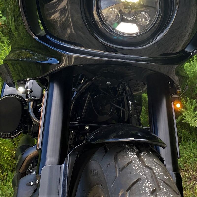 CUSTOM DYNAMICS Black Micro Bullet V2 LED Turn Signals - Amber/White