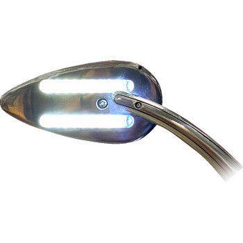 CUSTOM DYNAMICS Dynamic Oval LED Mirror - Chrome - Amber/White