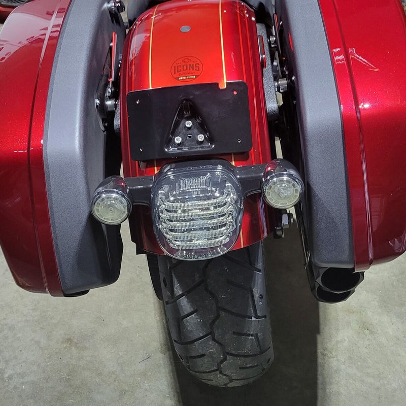 CUSTOM DYNAMICS Radius Laydown License Plate Frame Mount - Black