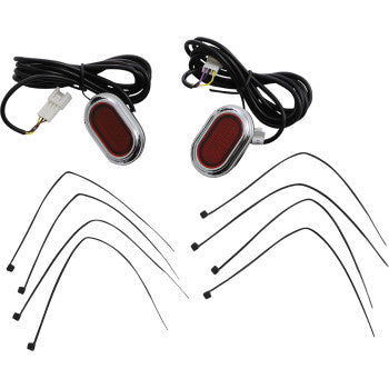 CUSTOM DYNAMICS PLUGZ™ Antenna Grommet Lights - Red Lens - Chrome
