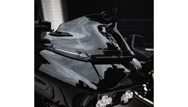 CUSTOM DYNAMICS LED Windshield Trim - Gloss Black