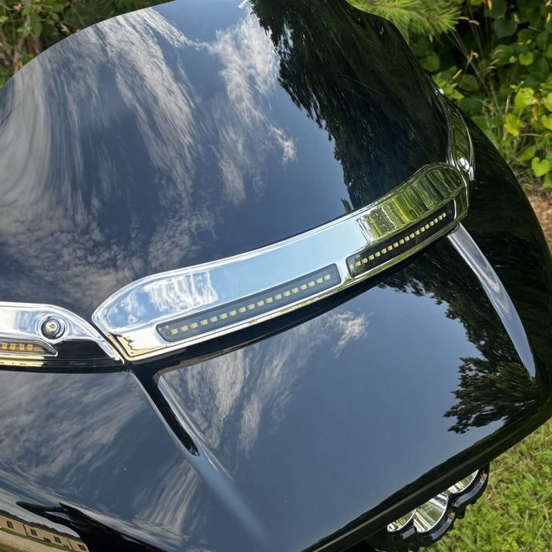 CUSTOM DYNAMICS LED Windshield Trim - Chrome