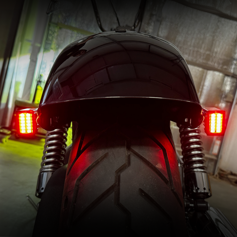 CUSTOM DYNAMICS Rear Strut Mount LED Turn Signals - Black with Smoke Lens