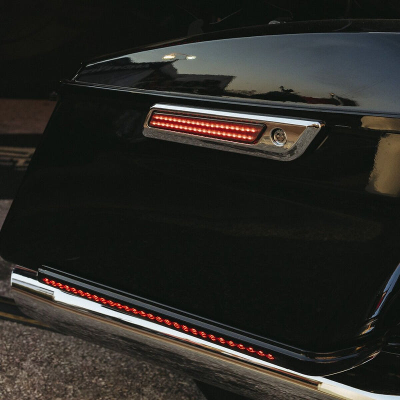 CUSTOM DYNAMICS Lower Saddlebag Side Marker LED Lights - Red - Black